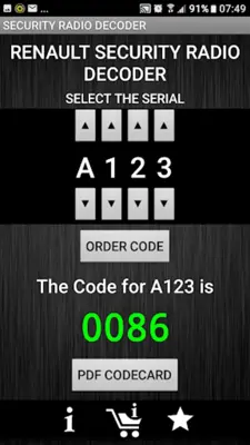 Fit Renault Radio Code Decoder android App screenshot 1